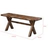 Wooden Trestle Style Base Bench Brown-Coaster CCA-106383