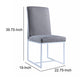 Modern Floating Dining Side Chair Gray Set of 2 CCA-107143