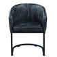 Vertically Stitched Faux Leather Upholstered Dining Chair with Metal Cantilever Base Black - 109292 CCA-109292