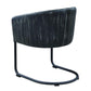 Vertically Stitched Faux Leather Upholstered Dining Chair with Metal Cantilever Base Black - 109292 CCA-109292