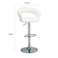 Contemporary Faux Leather Bar Stool White-Coaster CCA-120347