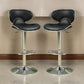 Swivel Adjustable Bar Stool, Black, Set of 2 By Casagear Home