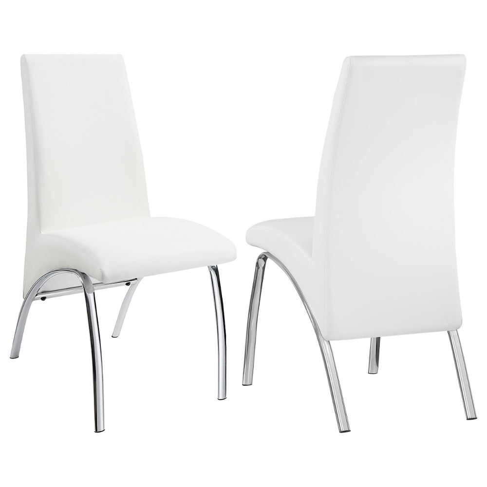 Contemporary Dining Chair White Set of 2 CCA-121572