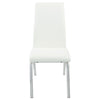 Contemporary Dining Chair, White, Set of 2