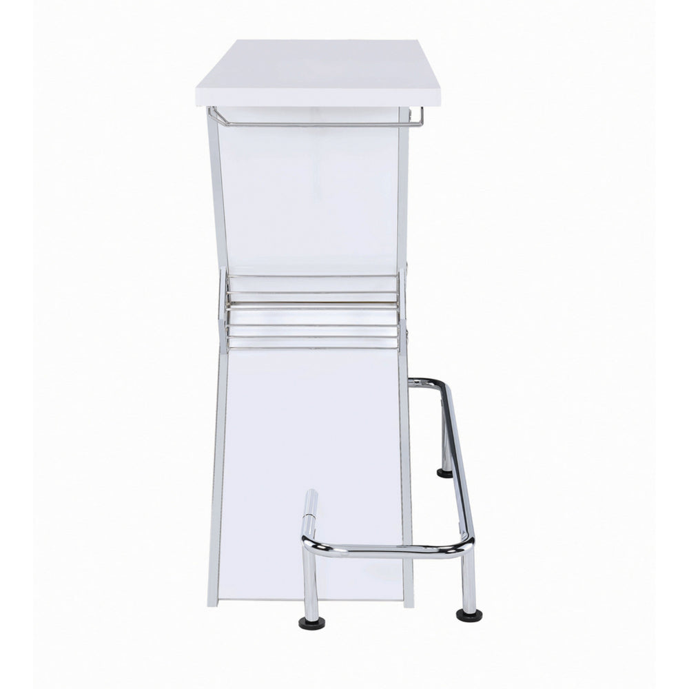 Contemporary Bar Unit with metal frame White CCA-130078