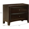 Spacious 2 Drawer Nightstand Brown CCA-200412