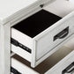 Wooden Nightstand with 2 Drawers & 1 Pull-Out Tray White CCA-205332