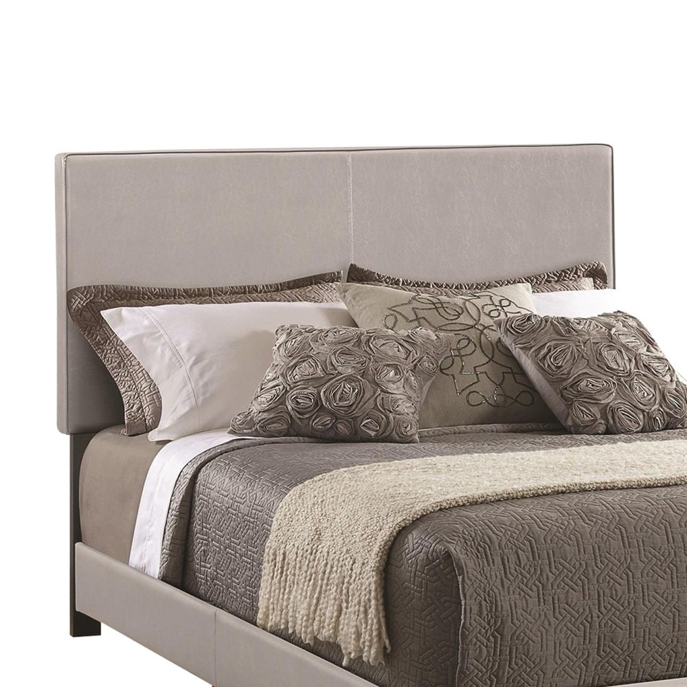 Leather Upholstered Twin Size Platform Bed Gray CCA-300763T