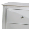 Contemporary Nightstand With 2 Drawers White CCA-400232