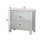 Contemporary Nightstand With 2 Drawers White CCA-400232