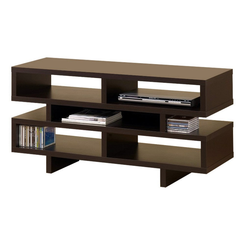 Contemporary TV Console with Open Storage Brown CCA-700720