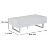 Contemporary Storage Coffee Table With Metallic Base Glossy White - 705698 CCA-705698