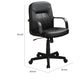 Medium Back Office Leather Chair Black CCA-800049