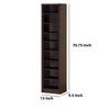 Glimmering Brown Narrow Wooden bookcase CCA-800285