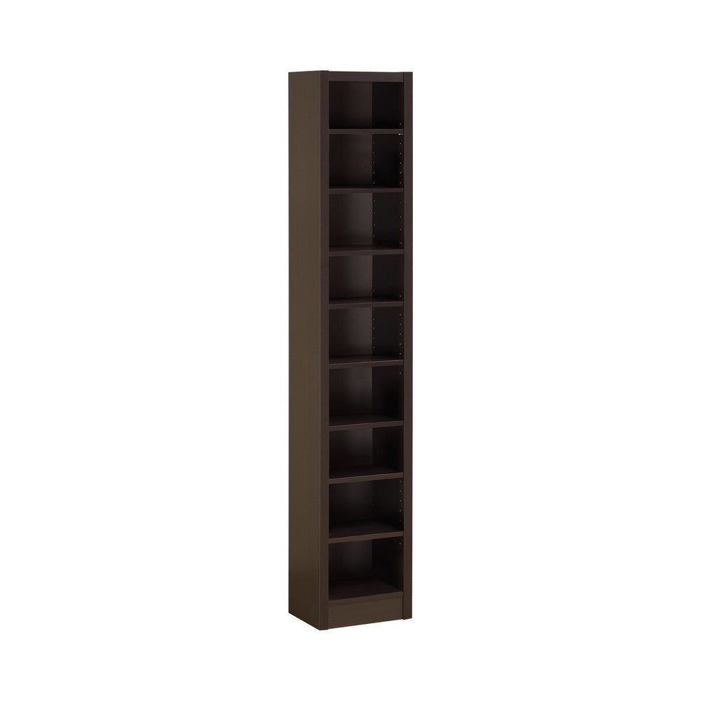 Glimmering Brown Narrow Wooden bookcase CCA-800285