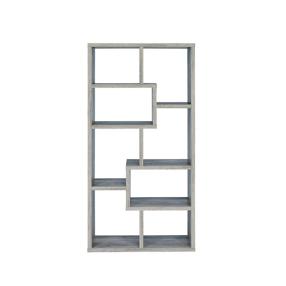 Modish Wooden Bookcase With Multiple Shelves Gray By Coaster CCA-801137