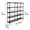 Olga 63 Inch Industrial 4 Tier Bookshelf Particleboard Metal Frame Gray Black - BM159421 BM159421