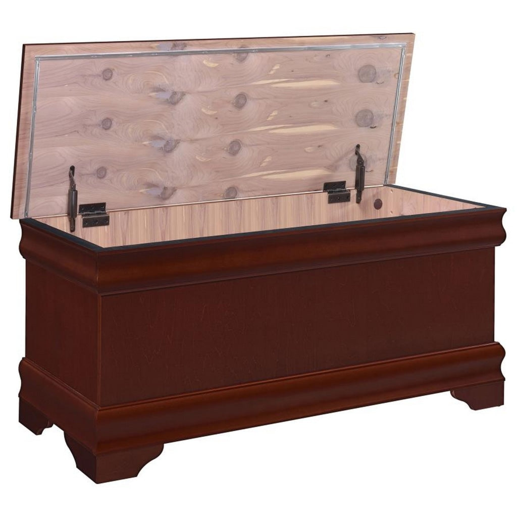 Traditional Style Wooden Cedar Chest Brown By Casagear Home BM159219