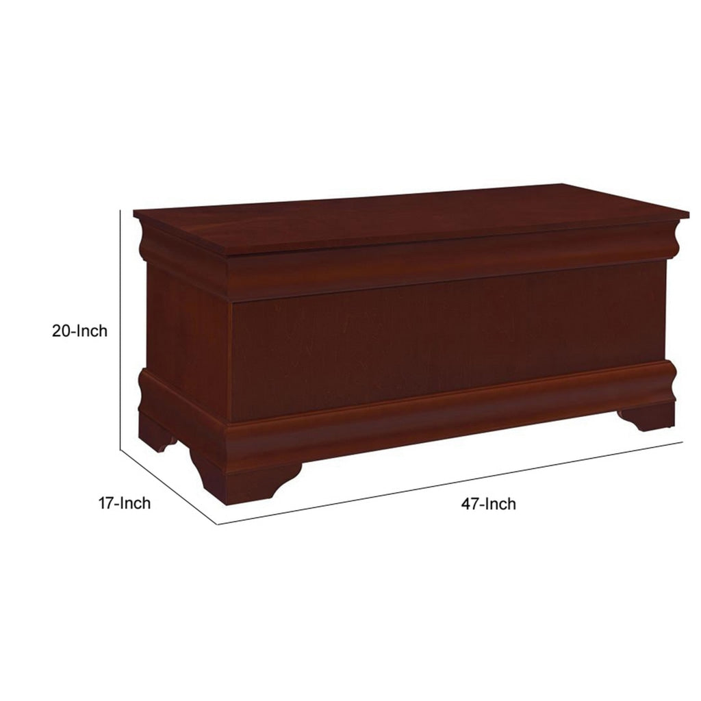 Traditional Style Wooden Cedar Chest Brown By Casagear Home BM159219