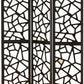 Intricate Mosaic Cutouts Folding Screen Black CCA-900092