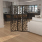 Intricate Mosaic Cutouts Folding Screen, Black