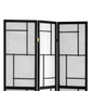 Stylish 3 Panel Wooden Folding Screen Black CCA-900102