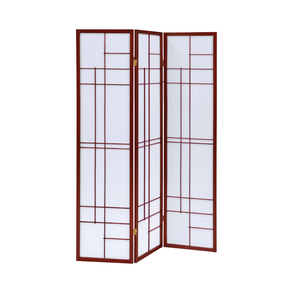 Classic 3 Panel Wooden Folding Screen Brown CCA-900110