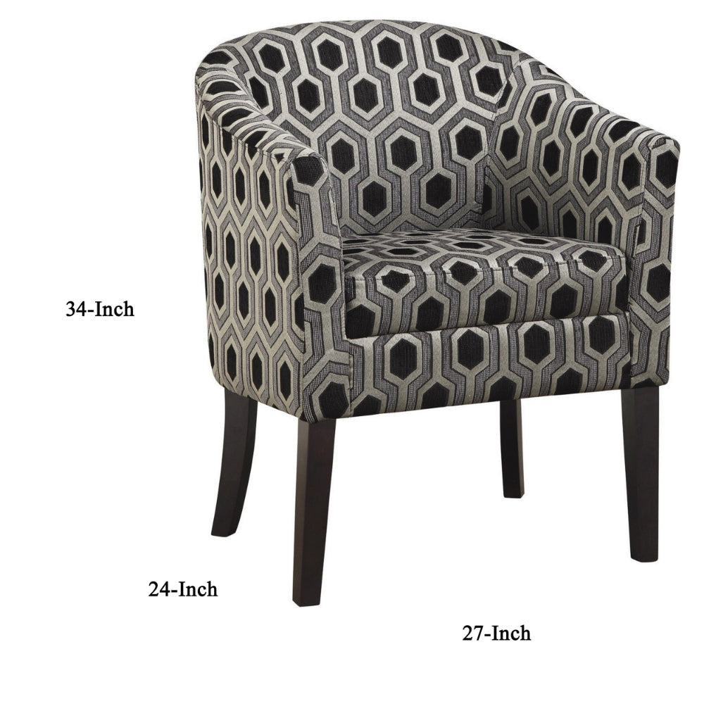 Space Adorner Accent Chair Gray/Black CCA-900435