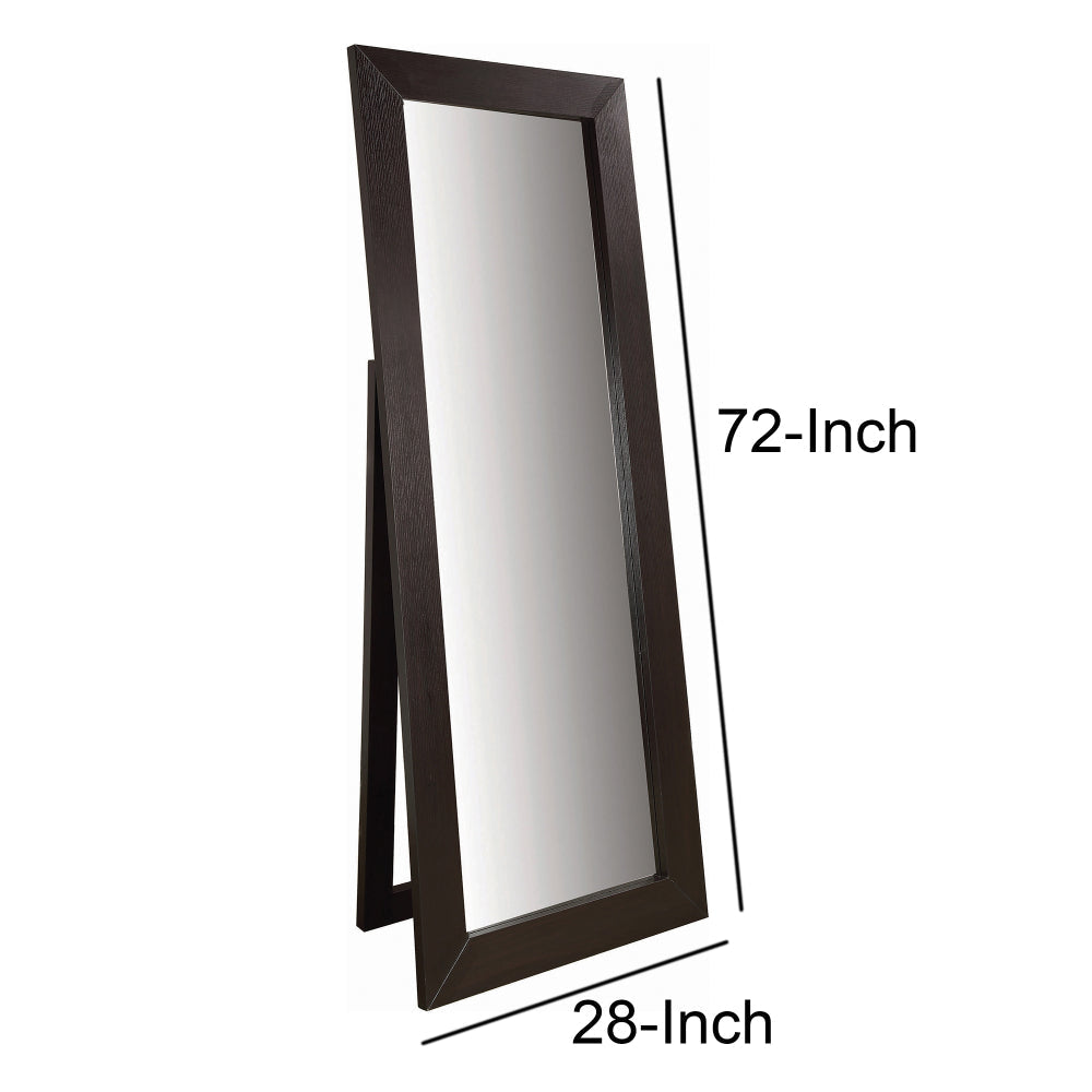 72’ Cheval Transitional Floor Mirror Cappuccino CCA-900453