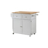 Modish Dual Tone Wooden Kitchen Cart Brown And White CCA-900558