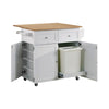 Modish Dual Tone Wooden Kitchen Cart Brown And White CCA-900558