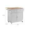 Modish Dual Tone Wooden Kitchen Cart Brown And White CCA-900558