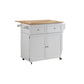 Modish Dual Tone Wooden Kitchen Cart Brown And White CCA-900558