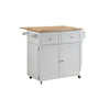 Modish Dual Tone Wooden Kitchen Cart Brown And White CCA-900558