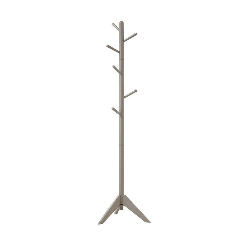 Well-made Metal Coat Rack with Six Pegs Gray CCA-900632