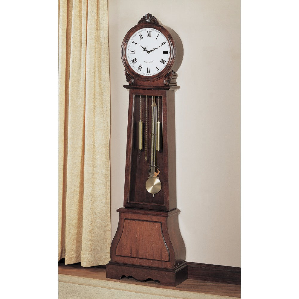 Brown Traditional Grandfather Clock with Chime By Casagear Home