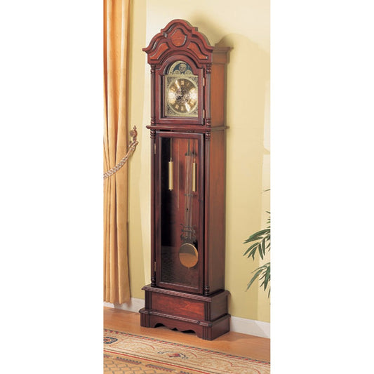 Old style Wooden Grandfather Clock with Chime, Brown By Casagear Home