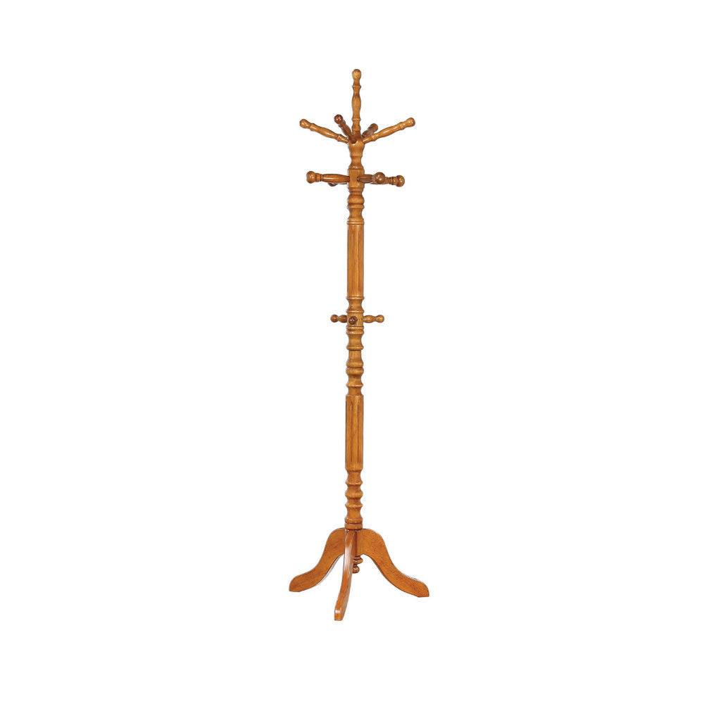 Traditional Wooden Coat Rack With Spining Top Brown By Coaster CCA-900759