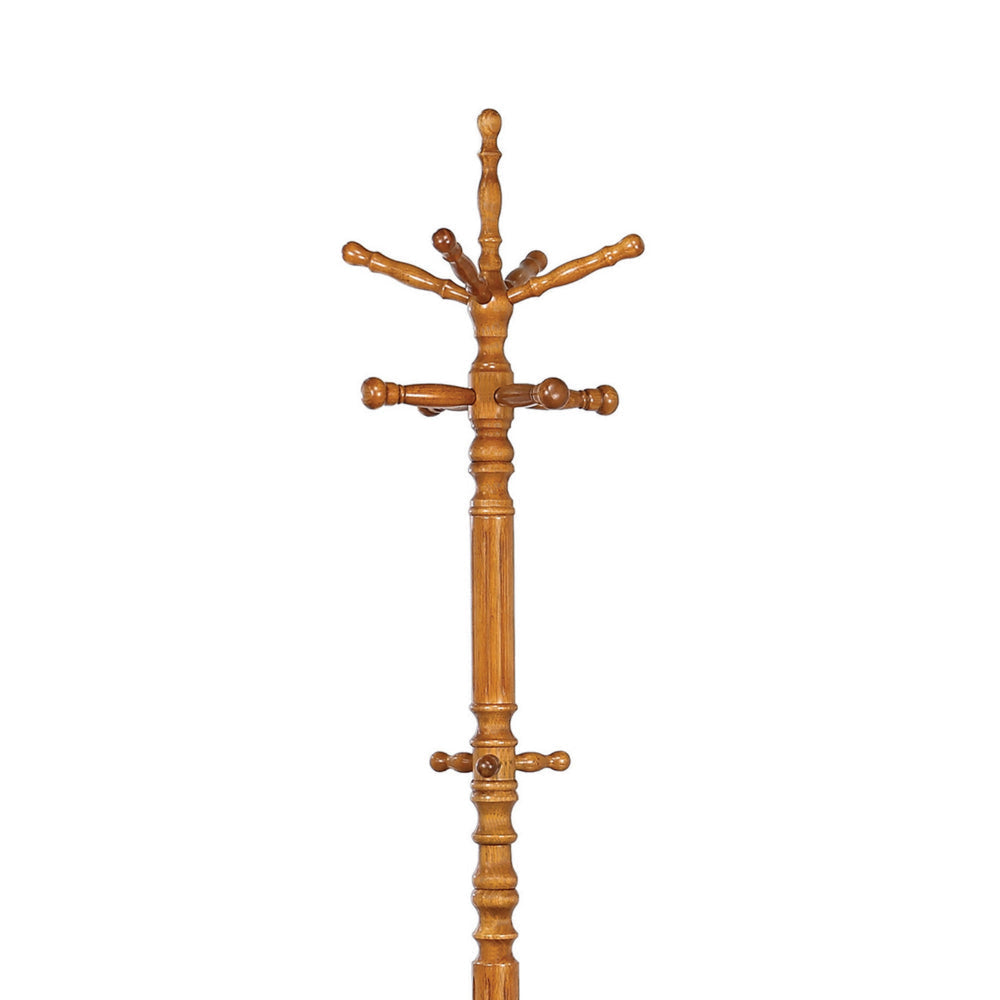 Traditional Wooden Coat Rack With Spining Top Brown By Coaster CCA-900759