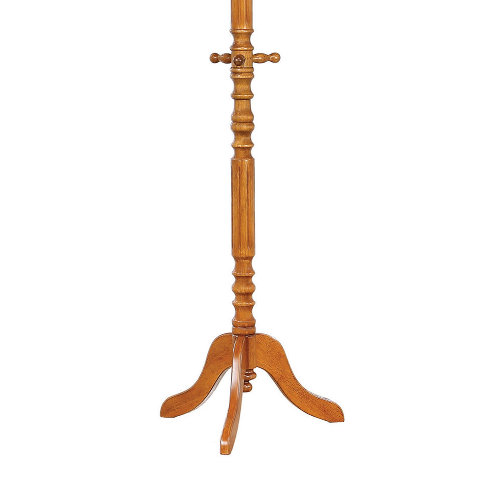 Traditional Wooden Coat Rack With Spining Top Brown By Coaster CCA-900759