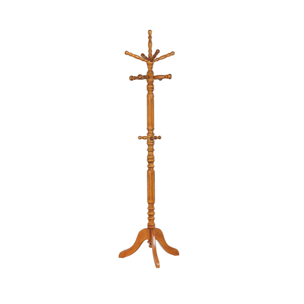 Traditional Wooden Coat Rack With Spining Top Brown By Coaster CCA-900759