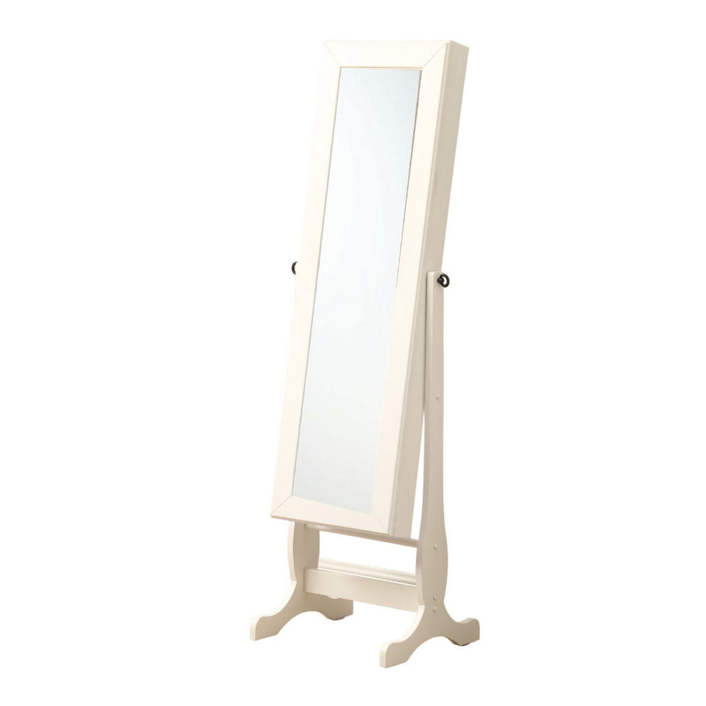 Classic Casual Jewelry Mirror Cheval White By Coaster CCA-901804