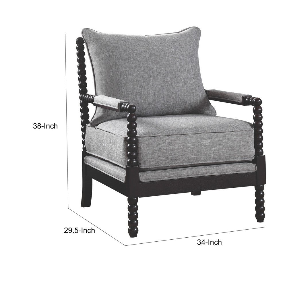 Turned Designing Accent Chair Gray CCA-903824