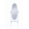 Traditional Oval Shaped Cheval Mirror White By Coaster CCA-950802