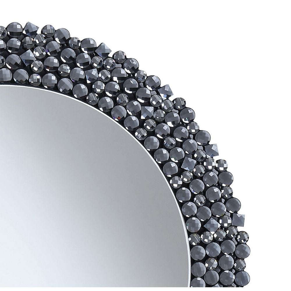 Beautifully Designed Round Contemporary Wall Mirror Silver-Coaster CCA-960077