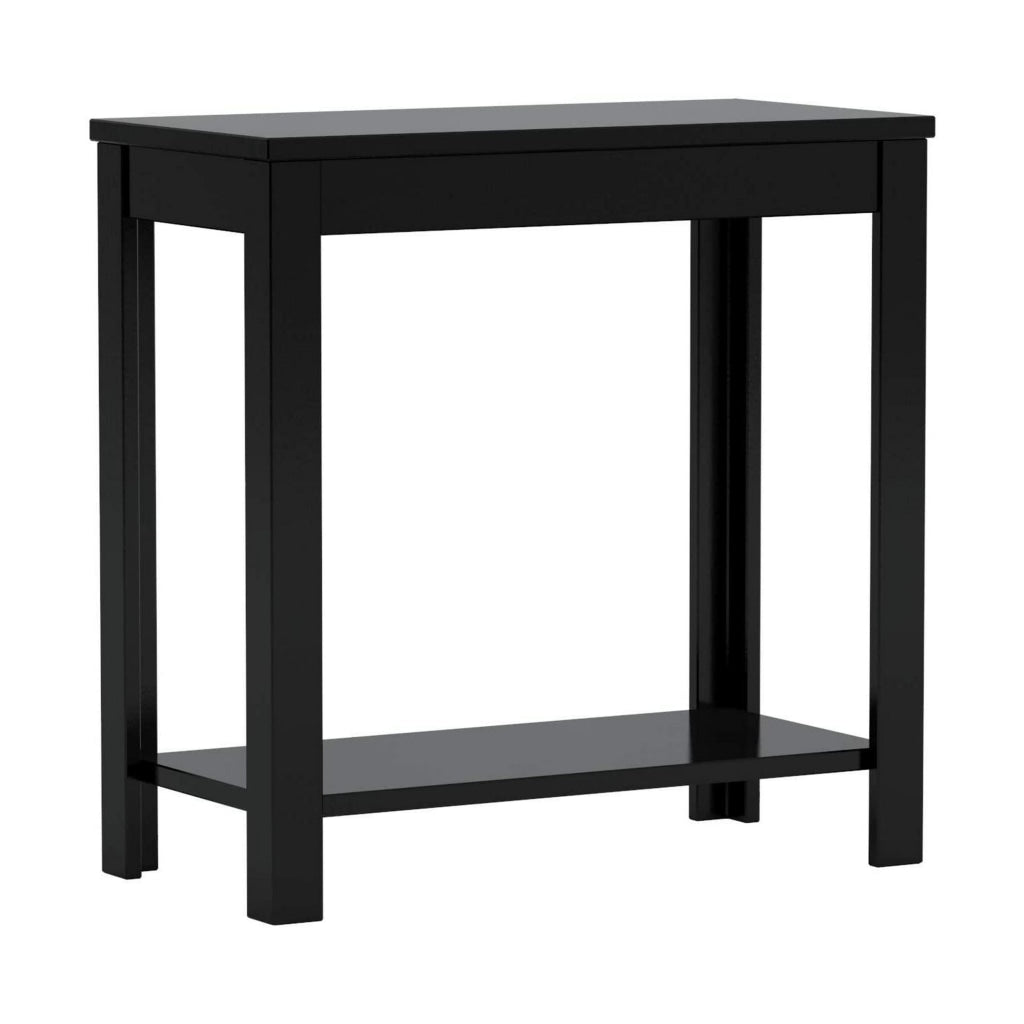 Minimalistic designed Wooden Chairside Table Black By Casagear Home CWM-7710-BK