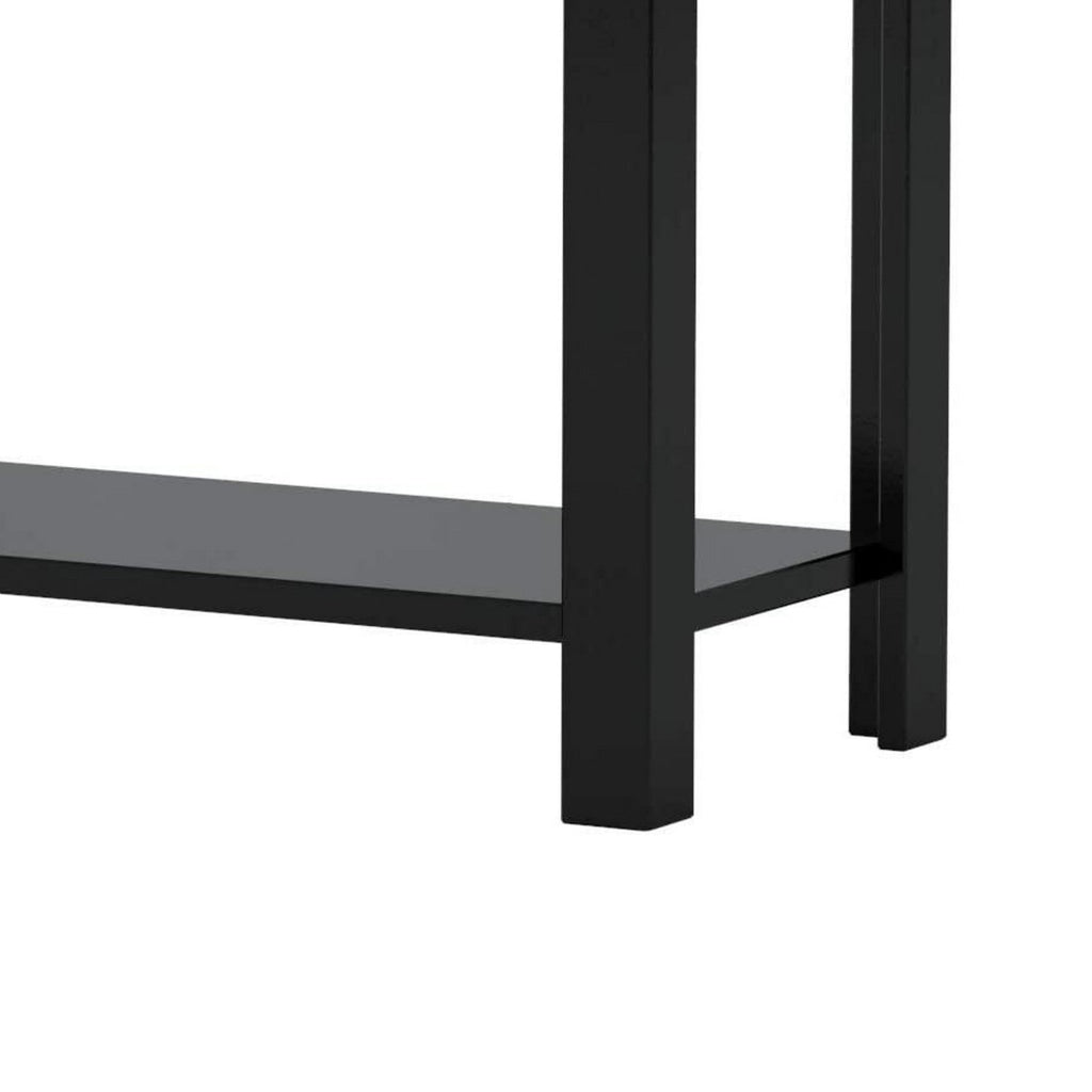 Minimalistic designed Wooden Chairside Table Black By Casagear Home CWM-7710-BK