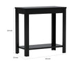 Minimalistic designed Wooden Chairside Table Black By Casagear Home CWM-7710-BK