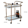 Tiana Contemporary Serving Cart In Champagne Finish By Casagear Home FOA-CM-AC235