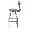 Isla Industrial Style Wooden Swivel Bar Stool With Metal Base Gray and Brown by Casagear Home FOA-CM-BR6233A